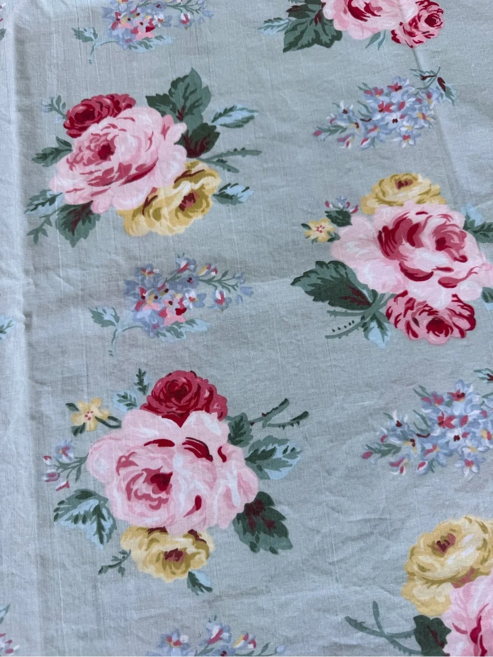 VTG Ralph Lauren Cottage Lane King Size Pillowcase Set Green Floral Cotton USA